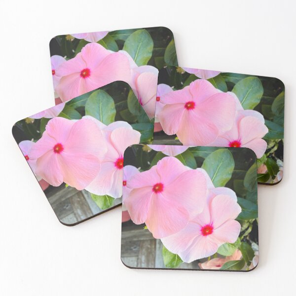 Item preview, Soft Pink Periwinkle Flowers Garden Photography designed and sold by BalkanBloom.