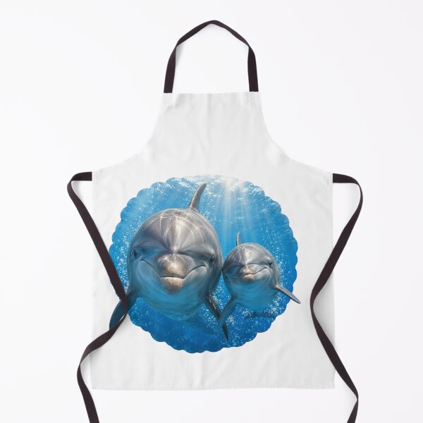 Item preview, Smiling Mother And Baby Dolphins Underwater designed and sold by Passionread.
