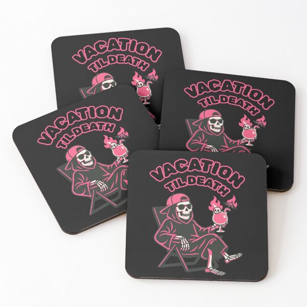 Item preview, Vacation Til Death Relaxing Skeleton Reaper designed and sold by AwesomeBeyondLimits.