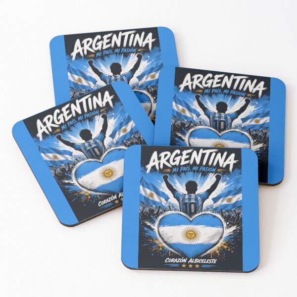 Item preview, Argentina Flag Heart – Football Fan Pride Design designed and sold by Jandedan.