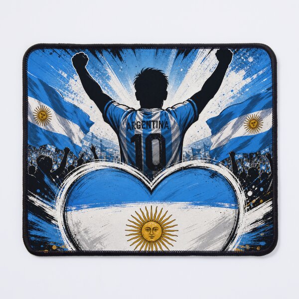 Item preview, Argentina Flag Heart – Football Fan Pride Design designed and sold by Jandedan.