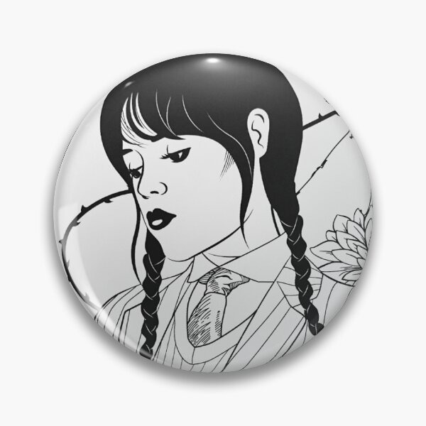 Item preview, Dark Gothic Girl with Braids Illustration School designed and sold by anthosketch.