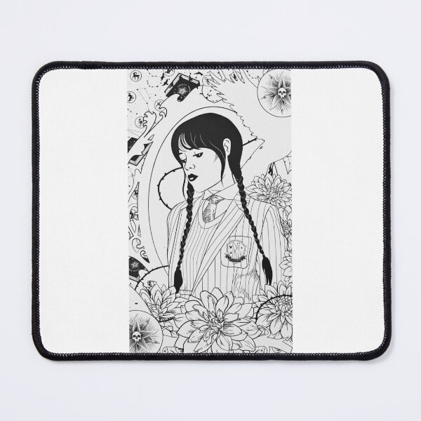 Item preview, Dark Gothic Girl with Braids Illustration School designed and sold by anthosketch.
