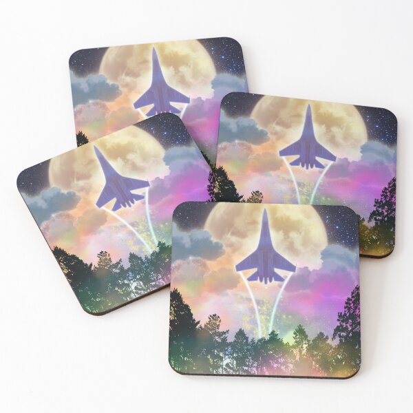 Item preview, Su-27 Flanker Full Moon Forest Fantasy Night Aviation Poster designed and sold by HEROHIRO.