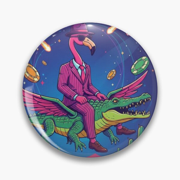 Item preview, Professional Problem – Flamingo on Alligator designed and sold by Dogandesighn.
