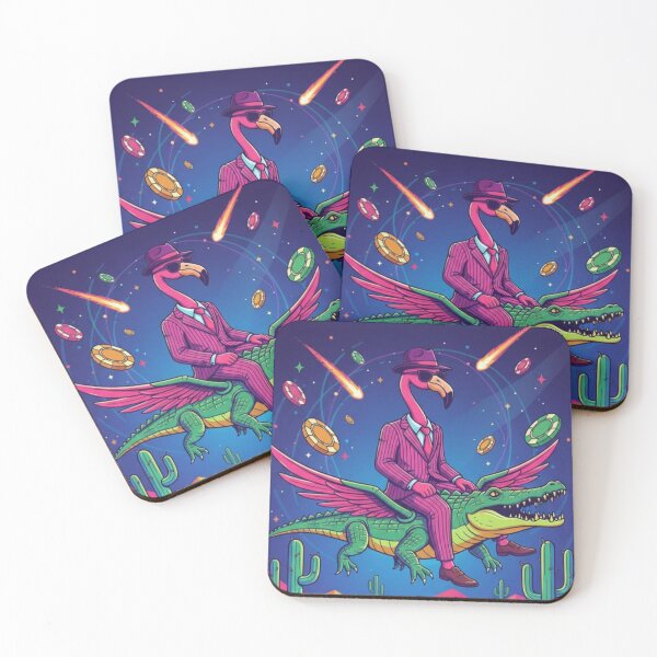 Item preview, Professional Problem – Flamingo on Alligator designed and sold by Dogandesighn.