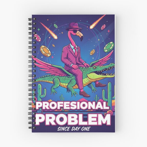 Item preview, Professional Problem – Flamingo on Alligator designed and sold by Dogandesighn.