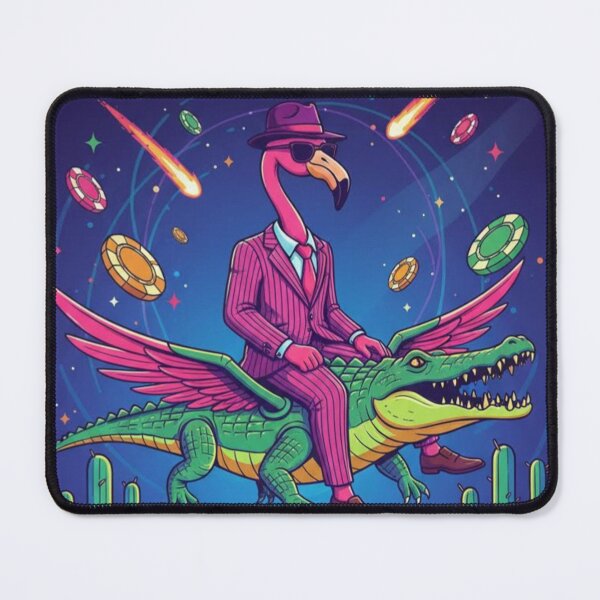 Item preview, Professional Problem – Flamingo on Alligator designed and sold by Dogandesighn.