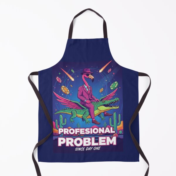 Item preview, Professional Problem – Flamingo on Alligator designed and sold by Dogandesighn.
