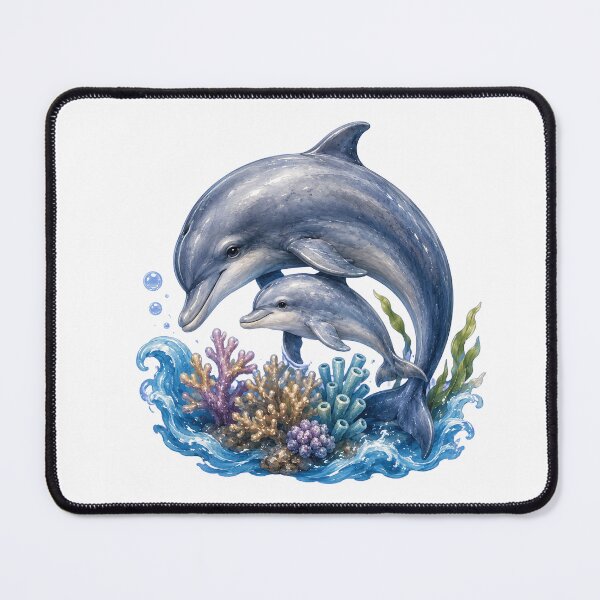 Item preview, Mother And Baby Dolphin Reef Art designed and sold by Passionread.