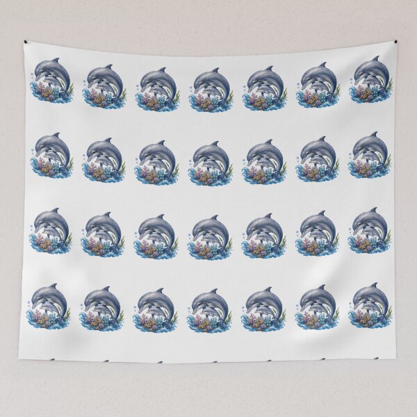 Item preview, Mother And Baby Dolphin Reef Art designed and sold by Passionread.