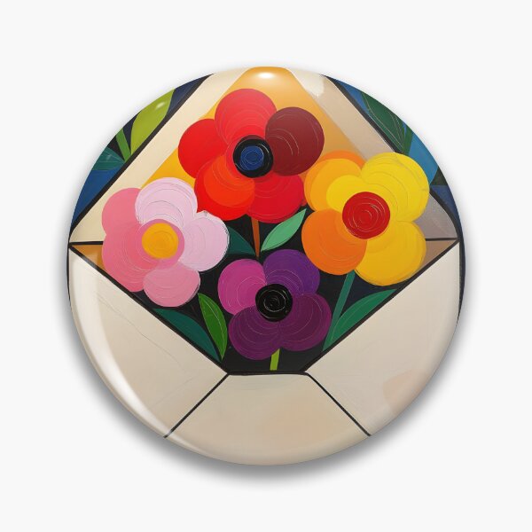 Item preview, Open envelope filled with impasto-like flowers designed and sold by Ponted.