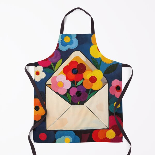 Item preview, Open envelope filled with impasto-like flowers designed and sold by Ponted.