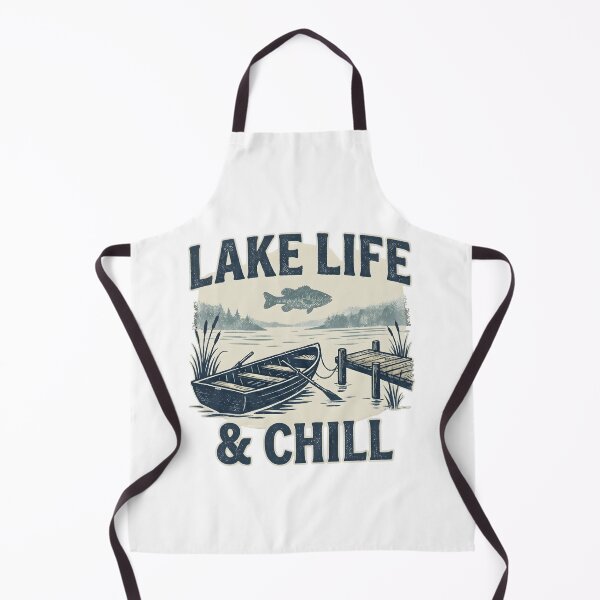 Item preview, Vintage Lake Life and Chill Fishing Boat Retro Design designed and sold by Zeneris.