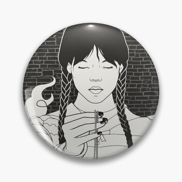 Item preview, Dark Gothic Girl with Braids Illustration designed and sold by anthosketch.