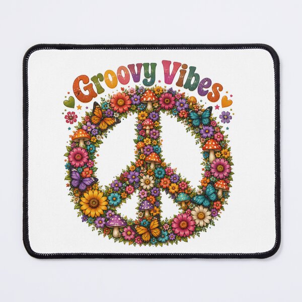Item preview, Groovy Vibes Retro Peace Sign designed and sold by HippyRikky.