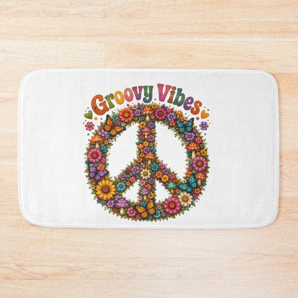 Item preview, Groovy Vibes Retro Peace Sign designed and sold by HippyRikky.