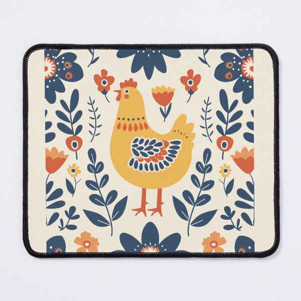 Item preview, Scandinavian Folk Art, Floral Chicken designed and sold by xiao xuans.