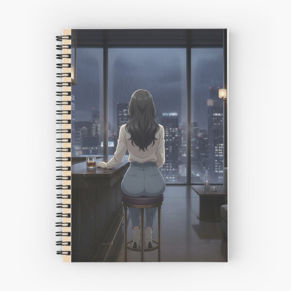 Item preview, Aura Watching The Rain Luxury Anime Artwork designed and sold by stereonut.