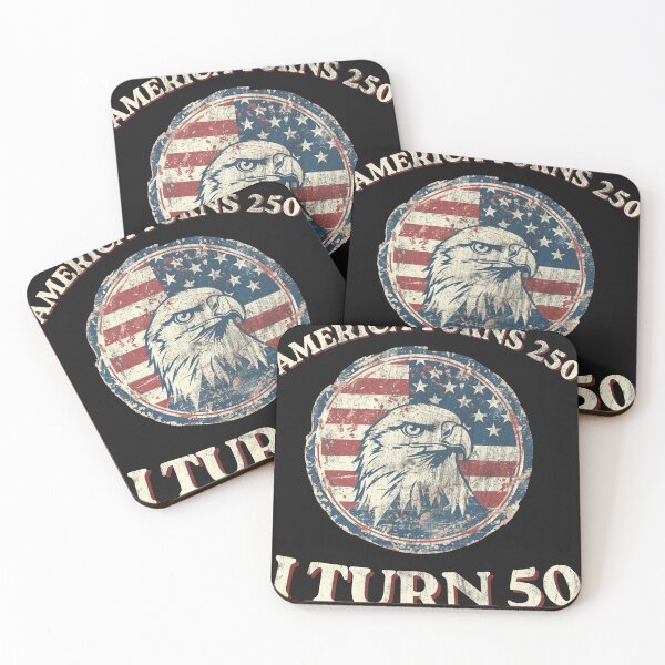 Item preview, America Turns 250 I Turn 50 Funny 50th Birthday Patriotic Vintage T-Shirt designed and sold by VectorForge.