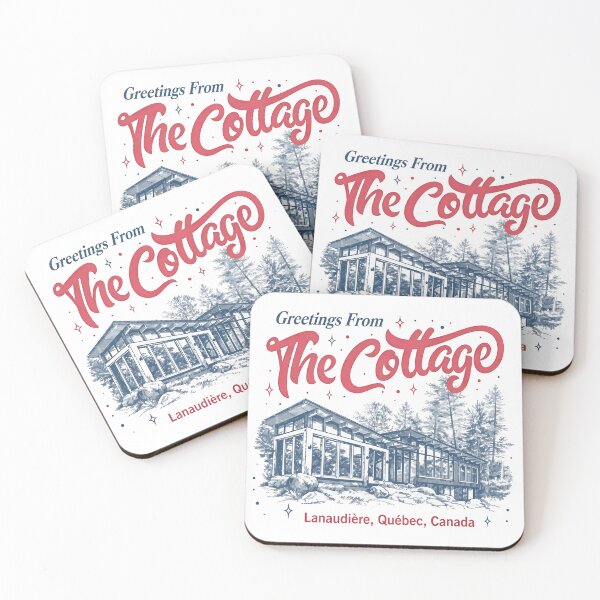Item preview, Greetings From The Cottage Quebec Retro Art designed and sold by snugglee.
