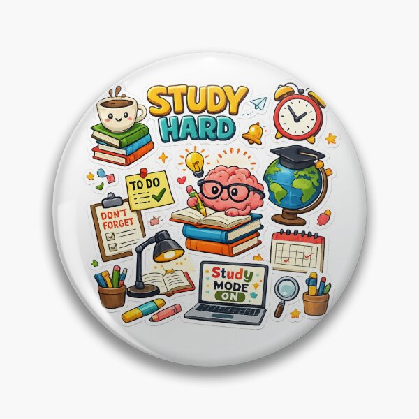 Item preview, Study Hard Study Smart Sticker | Student Motivation PNG | Cute Study Aesthetic Design designed and sold by Ishratparween11.
