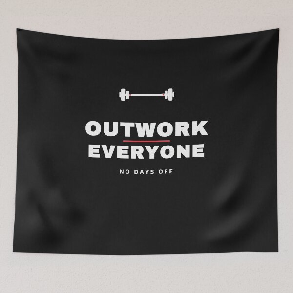 Item preview, Outwork Everyone Gym Shirt — Workout Motivation Fitness Tee (White Print) designed and sold by UrbanPrintVibes.