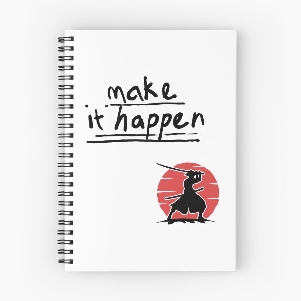 Item preview, Good vibe positive quote Make it happen samurai japan Samurai Warrior Silhouette Against Red Sun – Japanese Sword Fighter Minimalist Vintage Design designed and sold by JessLamunn89.