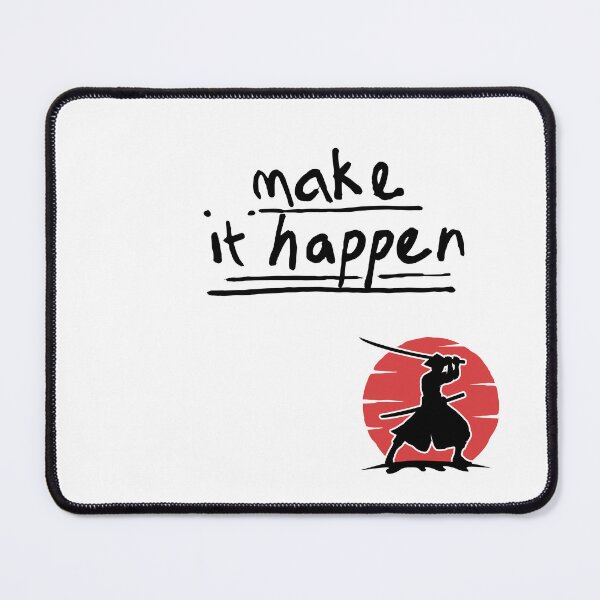 Item preview, Good vibe positive quote Make it happen samurai japan Samurai Warrior Silhouette Against Red Sun – Japanese Sword Fighter Minimalist Vintage Design designed and sold by JessLamunn89.