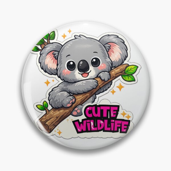 Item preview, Cute Wildlife Koala Hanging on Tree Branch designed and sold by Peanutspixel.