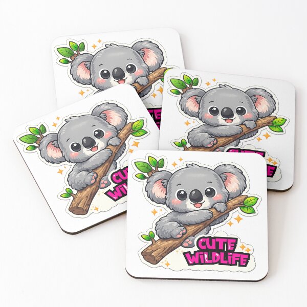 Item preview, Cute Wildlife Koala Hanging on Tree Branch designed and sold by Peanutspixel.