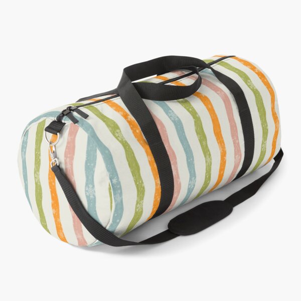Item preview, Pastel Retro Winter Snowflakes Wavy Stripes Pattern designed and sold by LafinaArt.