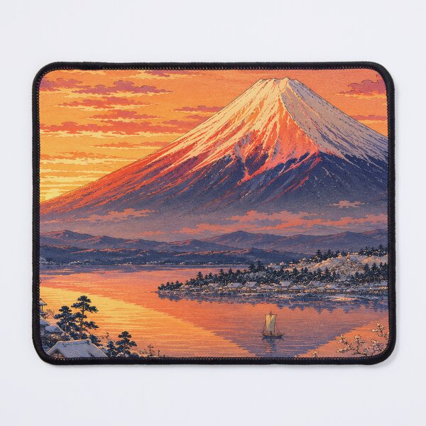 Item preview, Snow Fuji at Sunset designed and sold by Hidden Japan Coloring Book.