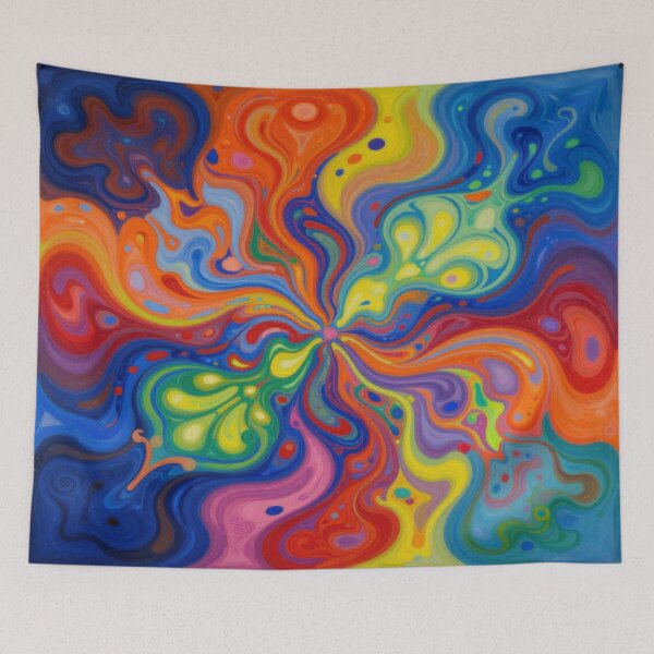 Item preview, Psychedelic Color Swirl inspired by Peter Max in vibrant abstract digital motion designed and sold by FotoworldEdel.
