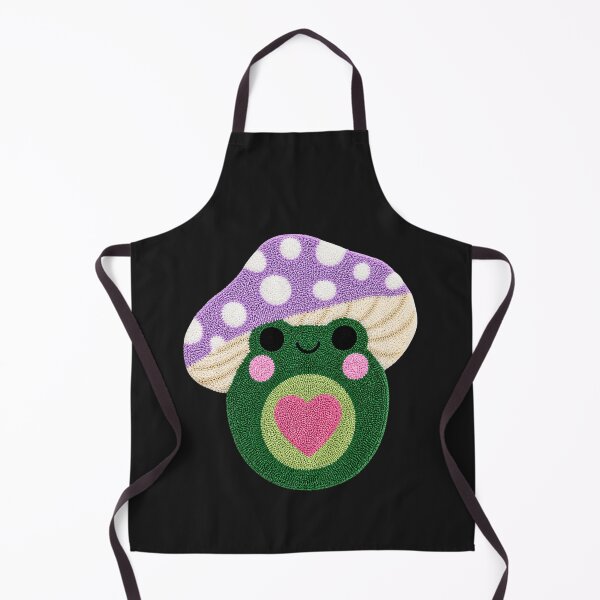 Item preview, Cute Heart Frog Mushroom Kawaii Tufted Rug Art designed and sold by ColorSplash123.