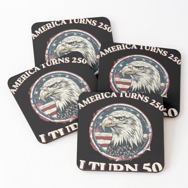 Item preview, America Turns 250 I Turn 50 Funny 50th Birthday Patriotic Vintage T-Shirt designed and sold by VectorForge.