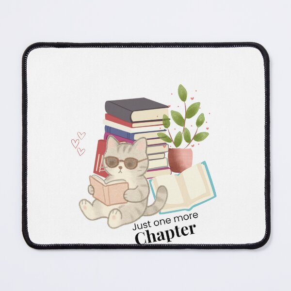 Item preview, Just one more chapter reading cat/ book cover sticker gift designed and sold by Krishnacre8.