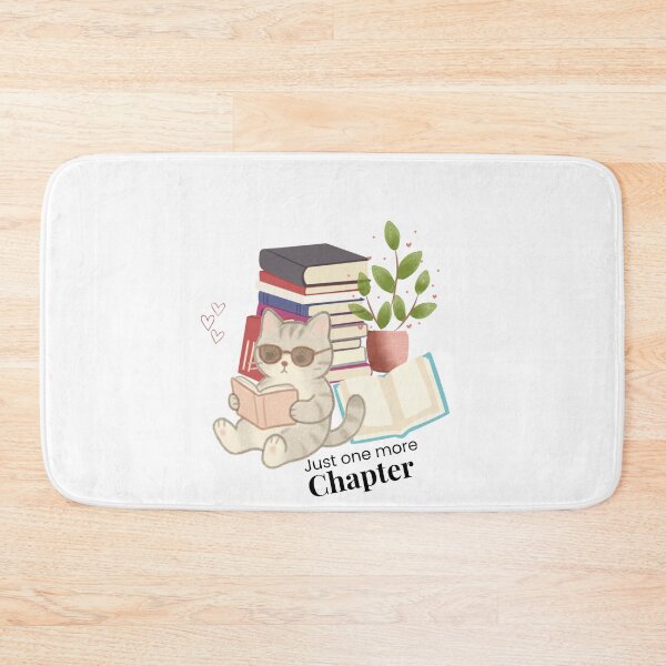 Item preview, Just one more chapter reading cat/ book cover sticker gift designed and sold by Krishnacre8.