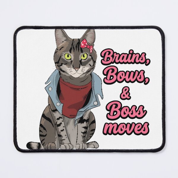 Item preview, Smart Cat with Bow and Attitude Print designed and sold by msolgray.