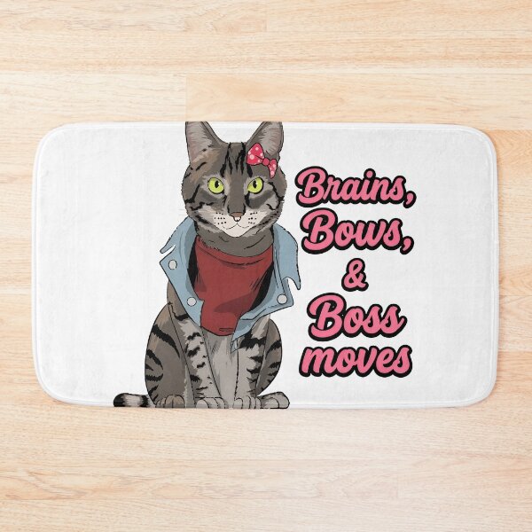 Item preview, Smart Cat with Bow and Attitude Print designed and sold by msolgray.