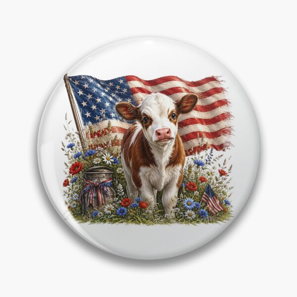 Item preview, Patriotic Farm Cow designed and sold by PetalGarden.