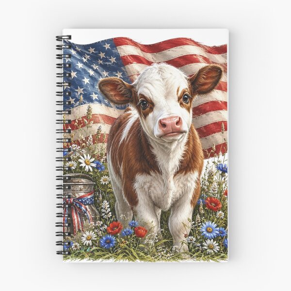 Item preview, Patriotic Farm Cow designed and sold by PetalGarden.