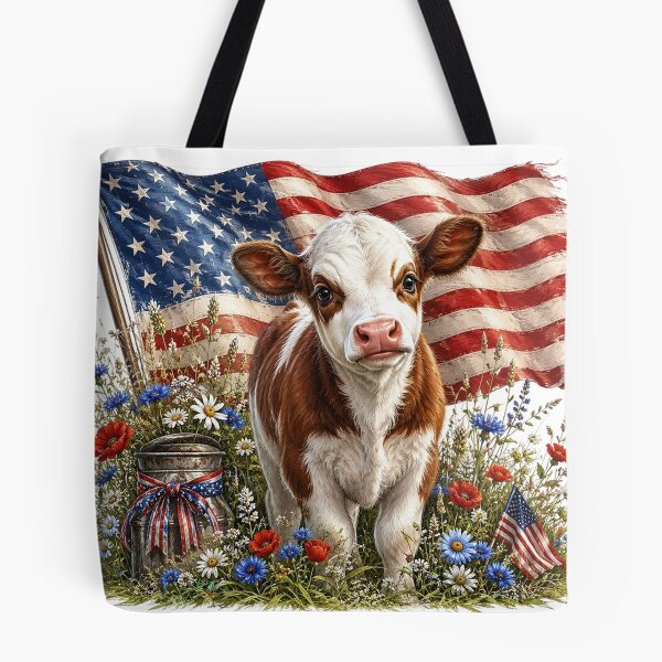 Item preview, Patriotic Farm Cow designed and sold by PetalGarden.