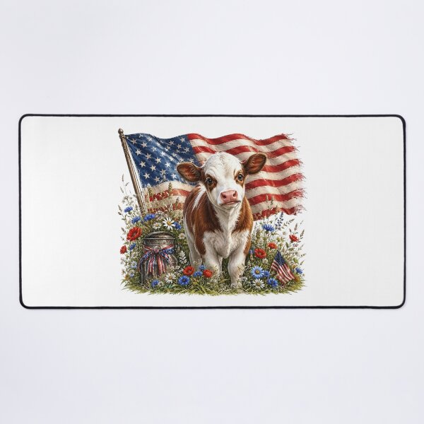 Item preview, Patriotic Farm Cow designed and sold by PetalGarden.