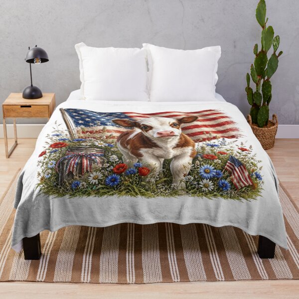 Item preview, Patriotic Farm Cow designed and sold by PetalGarden.