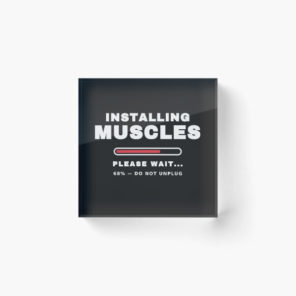Item preview, Installing Muscles Please Wait — Funny Gym Workout Tee designed and sold by UrbanPrintVibes.