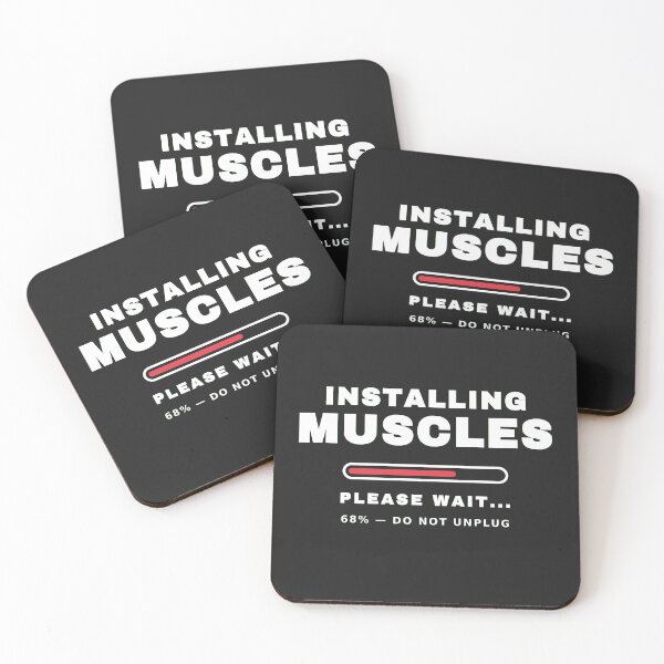 Item preview, Installing Muscles Please Wait — Funny Gym Workout Tee designed and sold by UrbanPrintVibes.