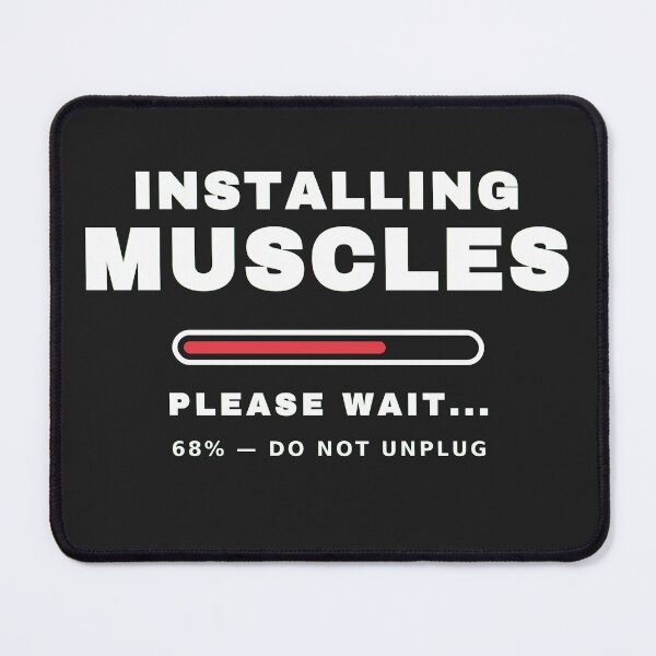 Item preview, Installing Muscles Please Wait — Funny Gym Workout Tee designed and sold by UrbanPrintVibes.
