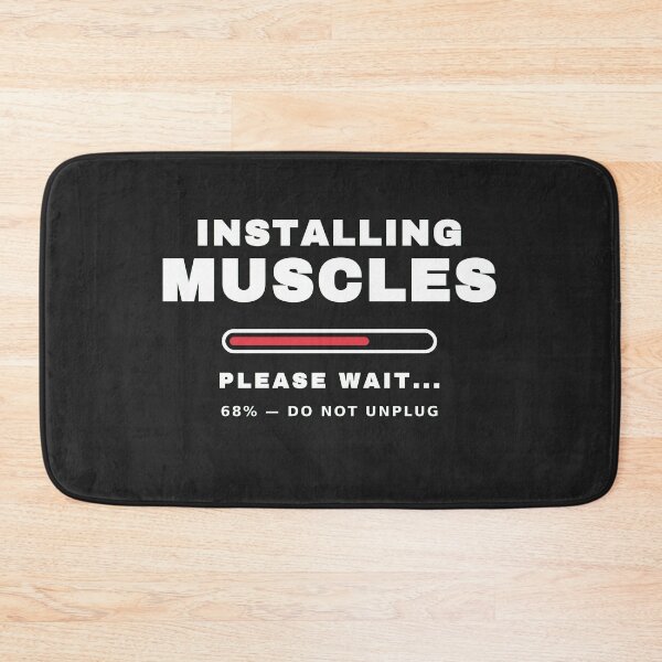 Item preview, Installing Muscles Please Wait — Funny Gym Workout Tee designed and sold by UrbanPrintVibes.
