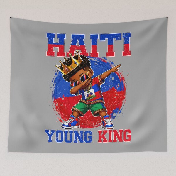Item preview, Haiti Young King Haiti Flag Melanin for Black Boys Kids Long Sleeve designed and sold by KathieFaugh.